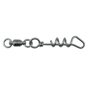 Stainless Steel Ball Bearing Dredge Swivel with Stainless Steel Corkscrew Snap, 1000 lb