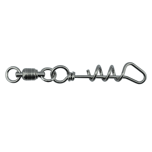 Stainless Steel Ball Bearing Dredge Swivel with Stainless Steel Corkscrew  Snap, 1000 lb
